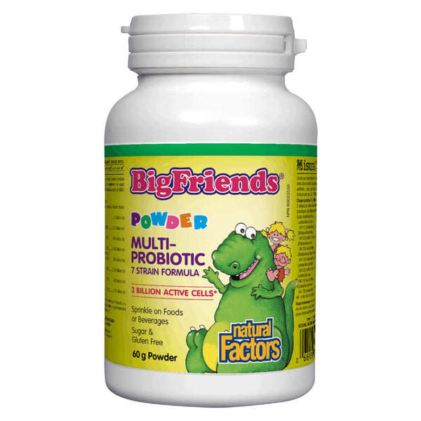 Natural Factors - BigFriends Multi-Probiotic Powder 7 Strain Formula 60 Grams | Optimum Health Vitamins, Canada