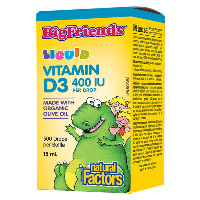 Box of Big Friends® Liquid Vitamin D3 400 IU 15 Milliliters