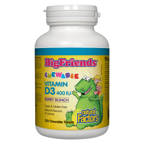 Big Friends® Chewable Vitamin D3 400 IU (Berry Bunch Flavour) 250 Chewable Tablets