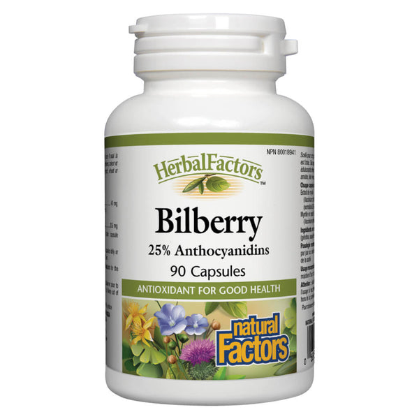 Bottle of Bilberry Extract 40 mg 90 Capsules