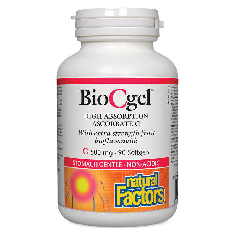Bottle of Bio C Gel 500 mg 90 Softgels