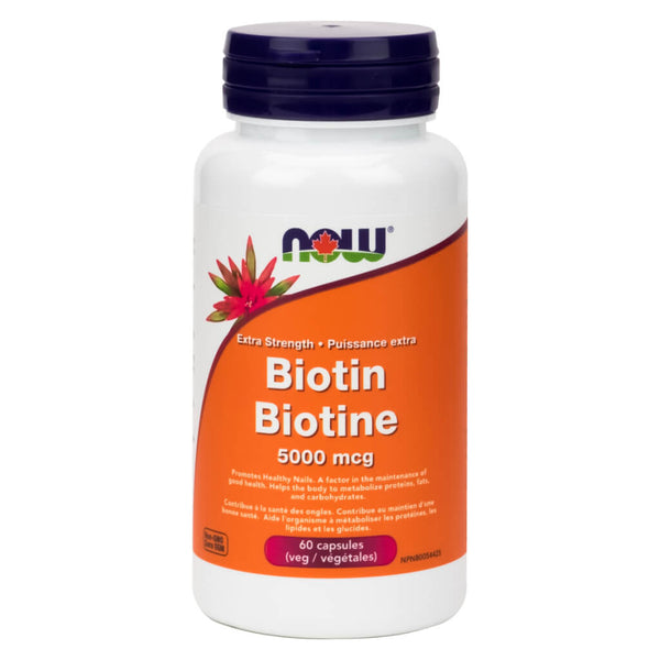 Bottle of Biotin 5000 mcg 60 Vegetable Capsules
