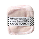 Marley's Monsters  Reusable Facial Rounds Blush (light pink)Flannel