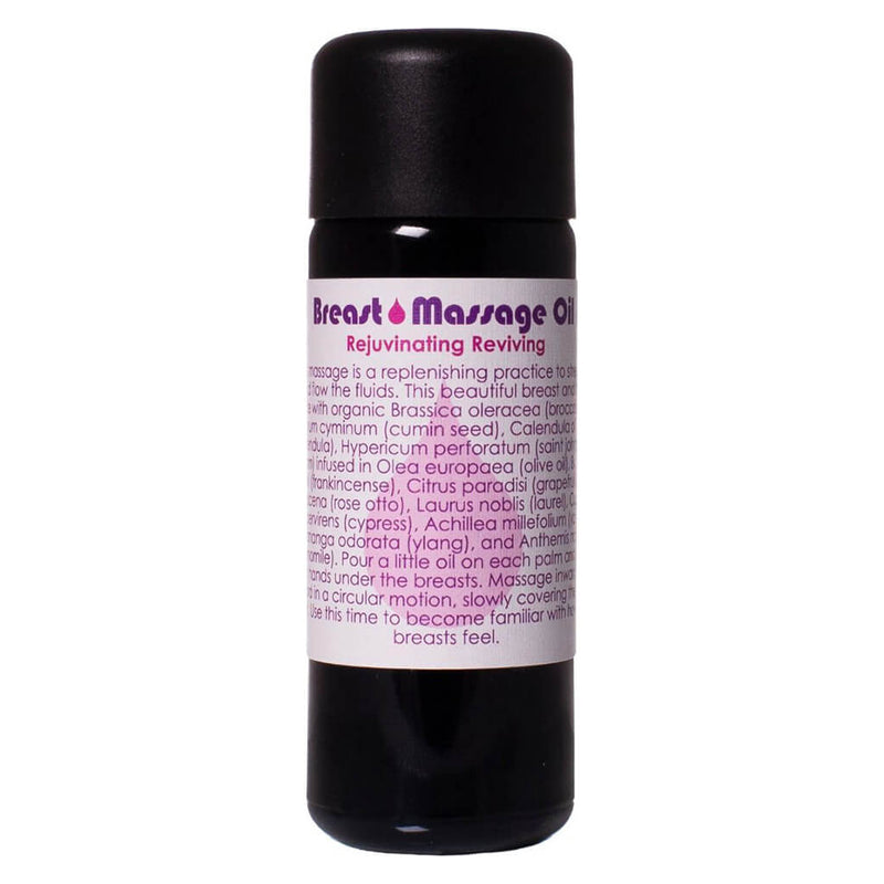 Bottle of Living Libations Breast Massage Oil 50 Milliliterse Oil