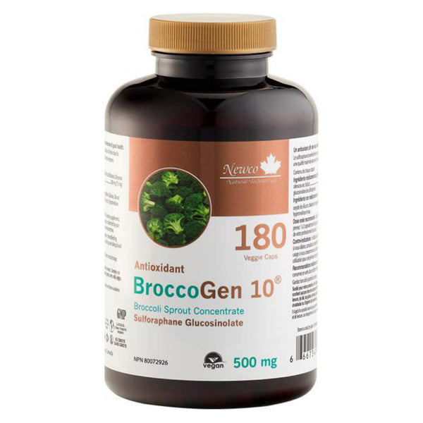 Bottle of BroccoGen 10 180 Vegetarian Capsules