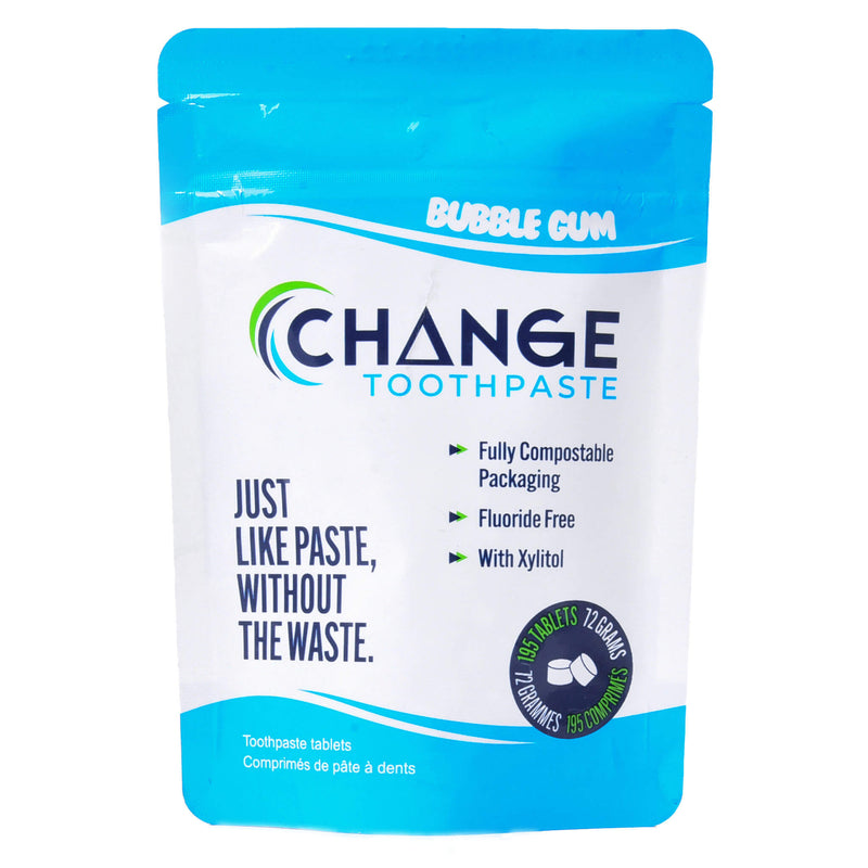 Change Toothpaste Bubble Gum Toothpaste Tablets 65 Tablets 24 Grams | Optimum Health Vitamins, Canada