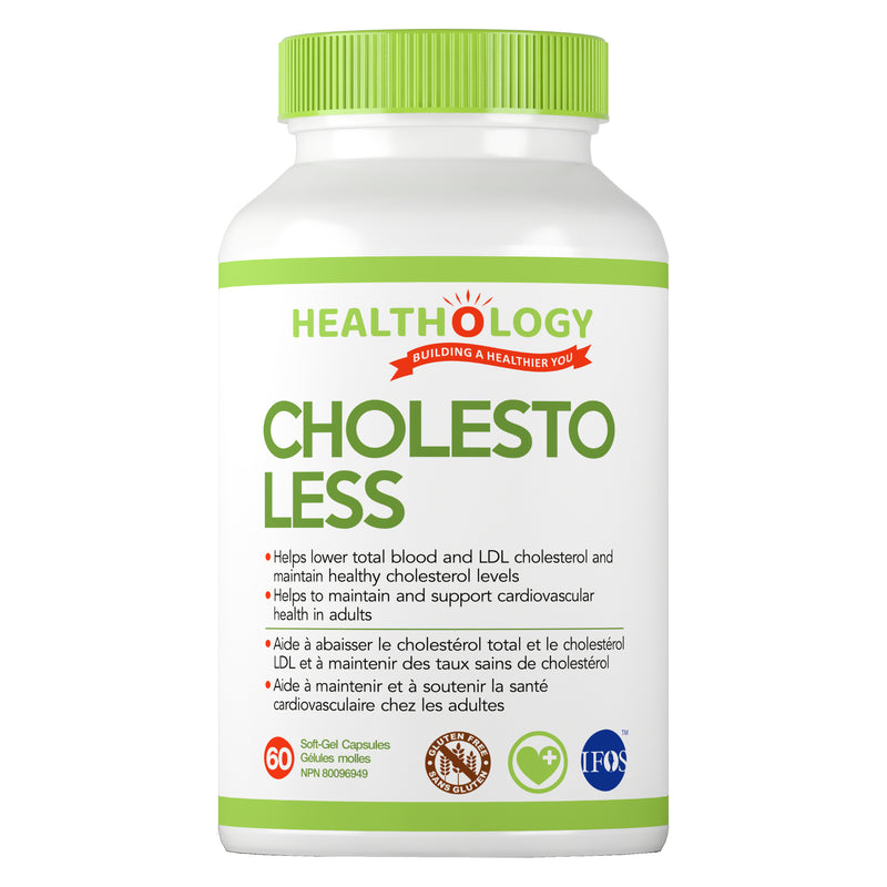 Bottle of Healthology Cholesto-Less 60 Soft-Gel Capsules