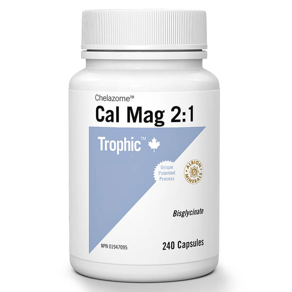 Bottle of Calcium Magnesium 2:1 Chelazome™ 240 Capsules