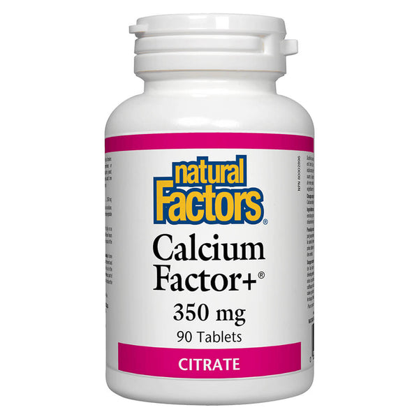 Bottle of Calcium Factor+ Citrate 350 mg 90 Tablets