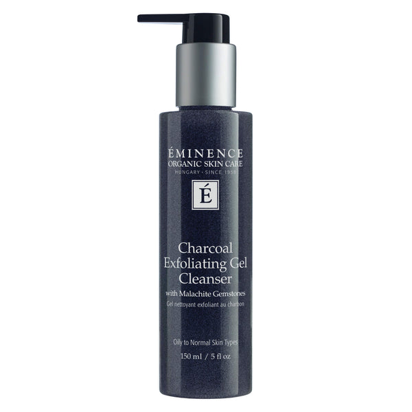 Pump Bottle of Eminence Charcoal Exfoliating Gel Cleanser 5 Ounces