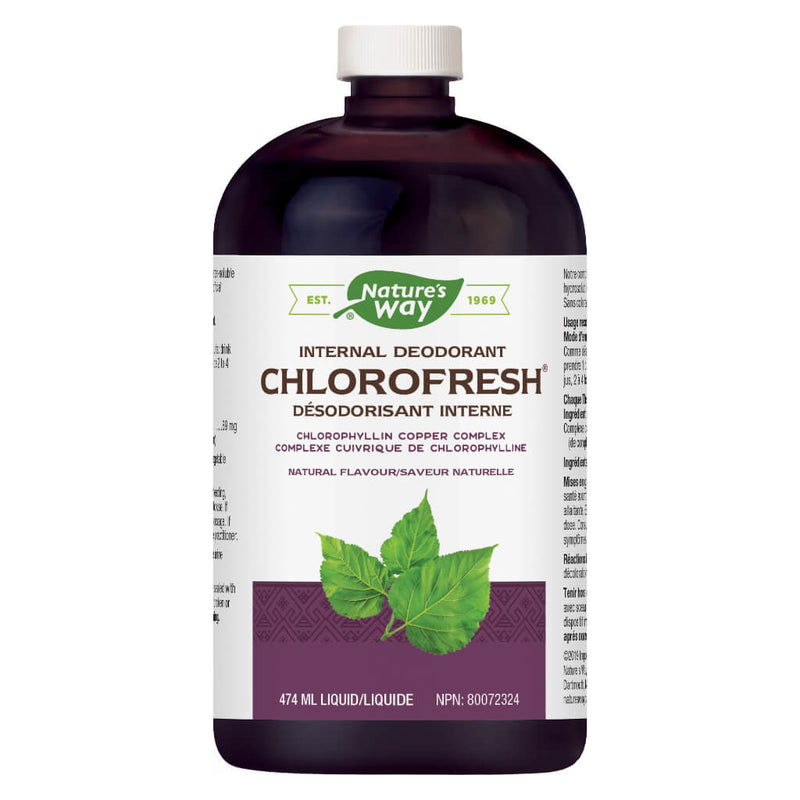 Bottle of Nature's Way Chlorofresh Natural Flavour 474 Milliliters