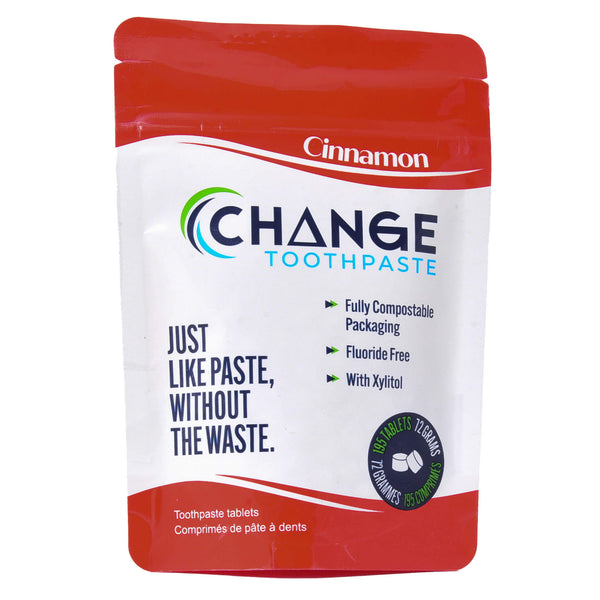 Change Toothpaste Cinnamon Toothpaste Tablets 195 Tablets 72 Grams | Optimum Health Vitamins, Canada