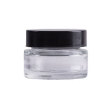 Earth's Aromatique - Clear Glass Thick Wall Jar w/ Black Cap 1/2oz | Kolya Naturals