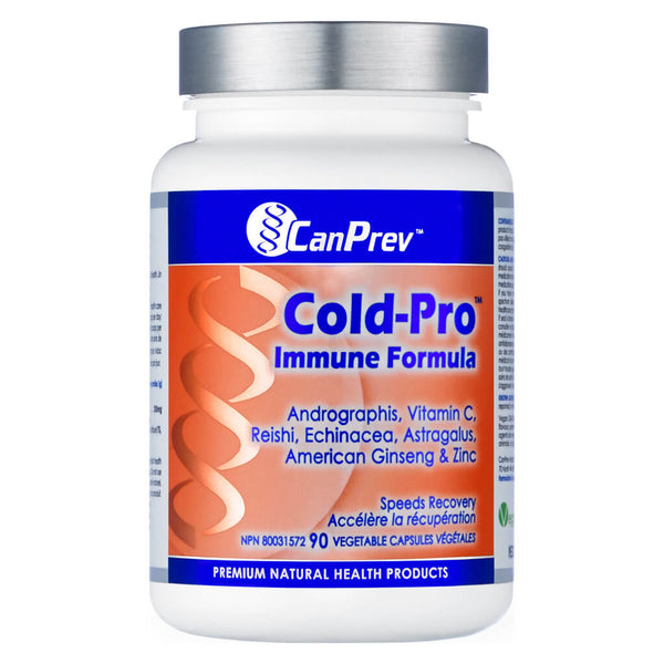 Bottle of CanPrev Cold-Pro Immune Formula 90 Vegetable Capsules