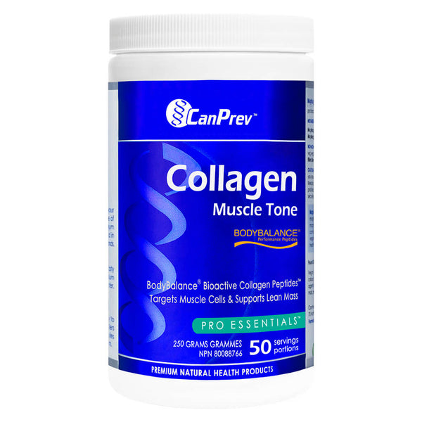 Bottle of CanPrev Collagen Muscle Tone 250 Grams
