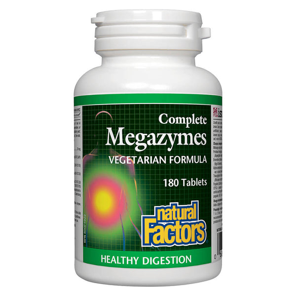 Bottle of Complete Megazymes Vegetarian Formula 180 Tablets