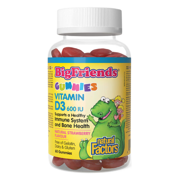 Big Friends® Vitamin D3 Gummies 600 IU (Strawberry)