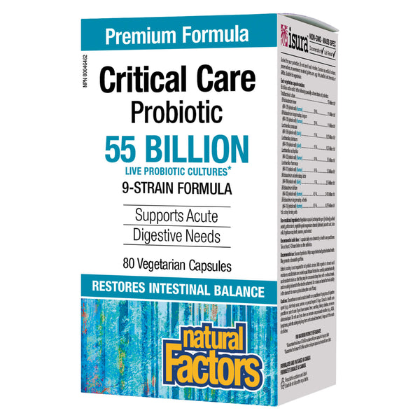 Natural Factors - Critical Care Probiotic 55 Billion (80 Vegetarian Capsules) | Optimum Health Vitamins, Canada