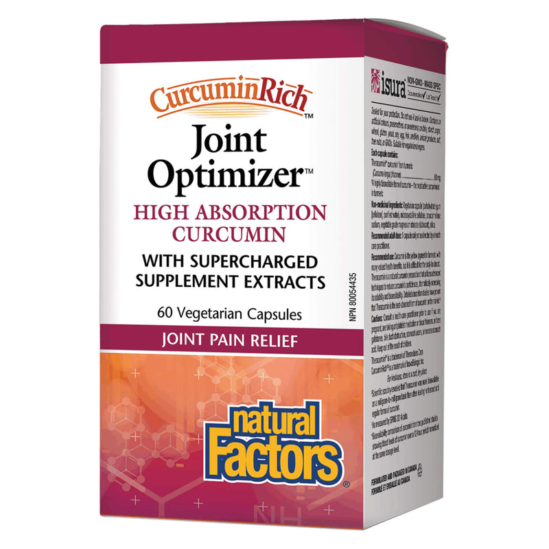 Natural Factors - CurcuminRich Joint Optimizer 60 Vegetarian Capsules | Optimum Health Vitamins, Canada
