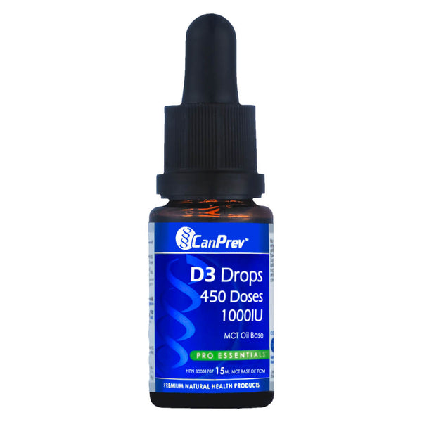 Dropper Bottle of CanPrev D3 Drops 15 Milliliters
