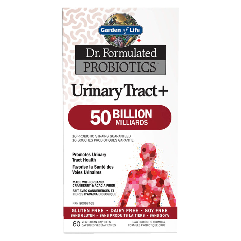 Box of Garden of Life Dr. Formulated Probiotics Urinary Tract+ 50 Billion CFU Shelf-Stable 60 Vegetarian Capsules