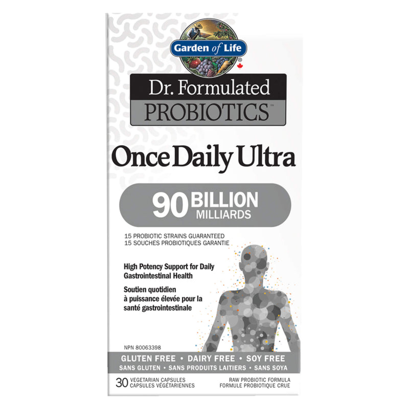Box of Dr. Formulated Probiotics Once Daily Ultra 90 Billion CFU 30 Vegetarian Capsules