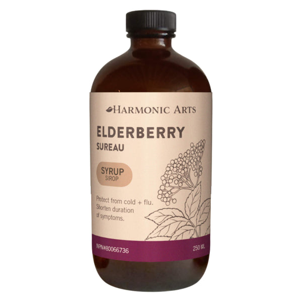 Harmonic Arts - Elderberry Syrup 250 Milliliters | Optimum Health Vitamins, Canada