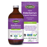 Bottle and Box of Flora Elderberry+ Liquid Formula 500 Milliliters