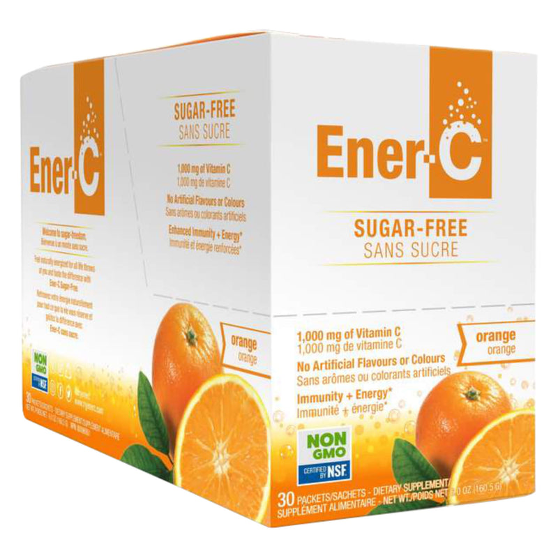 Box of Ener-C™ 1,000mg Vitamin C Effervescent Drink Mix - Orange (Sugar Free) 30 Pack