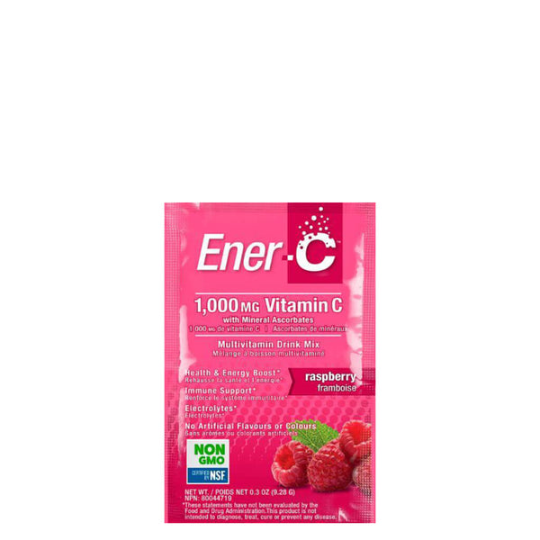 Packet of Ener-C Multivitamin Drink Mix (Raspberry)