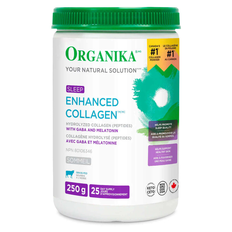 Tub of Organika Enhanced Collagen™ Sleep 250g