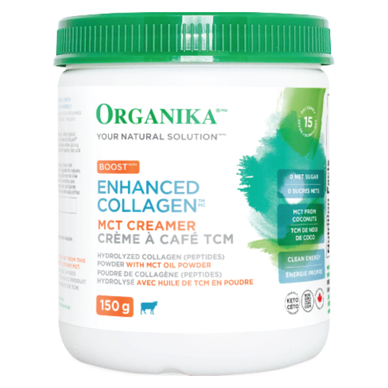 Container of Enhanced Collagen Boost MCT Creamer Original 150 Grams