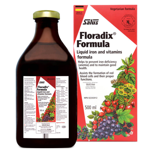 Box & Bottle of Floradix Formula 500 Milliliters