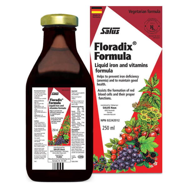 Box & Bottle of Floradix Formula 250 Milliliters