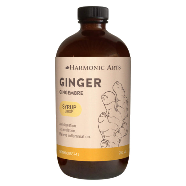 Harmonic Arts - Ginger Syrup 250 Milliliters | Optimum Health Vitamins, Canada