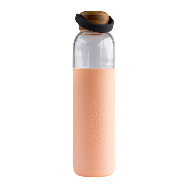Soma Glass Water Bottle Blush 24 Ounces 750 Milliliters