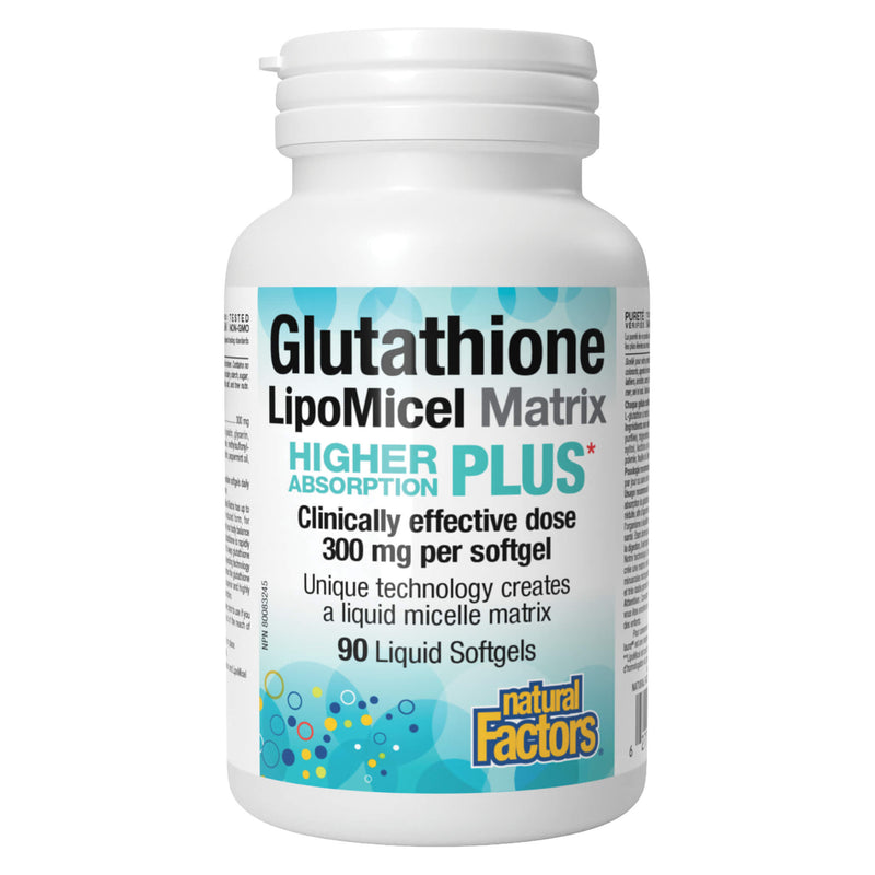 NaturalFactors GlutathioneLipoMicelMatrix 300mg 90Softgels