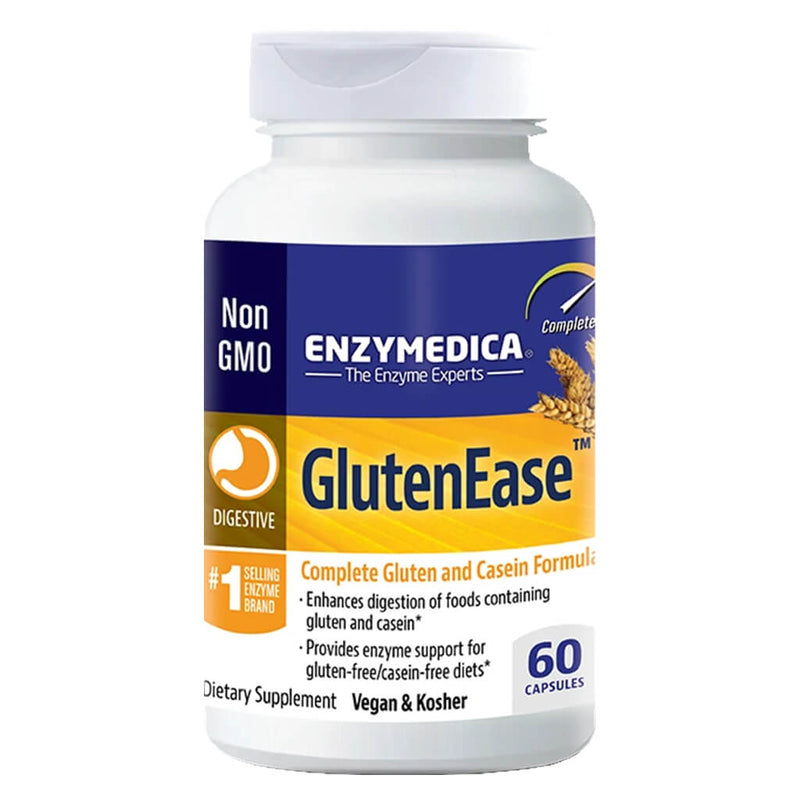 Bottle of Enzymedica GlutenEase 60 Capsules