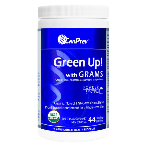 Container of CanPrev Green Up Powder 300 Grams