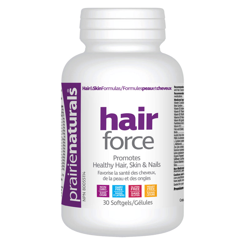 Prairie Naturals Hair Force (30 Softgels) | Optimum Health Vitamins, Canada