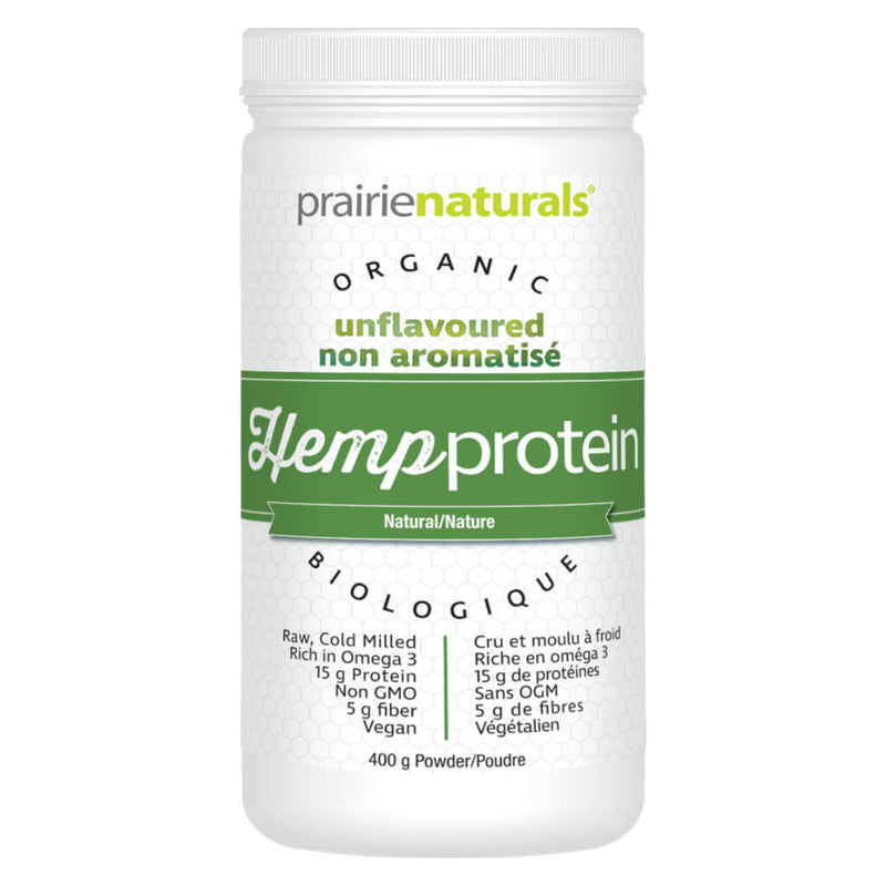 Container of Organic Hemp Protein Unflavoured 400 Grams
