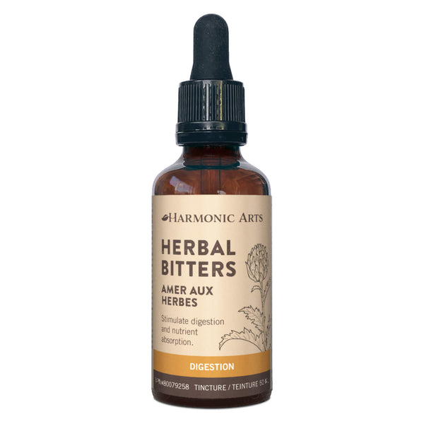 Dropper Bottle of Harmonic Arts Herbal Bitters Tincture 50 Milliliters