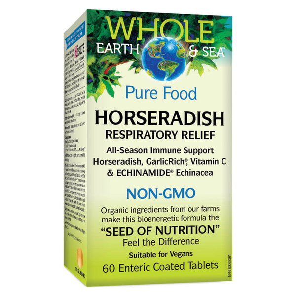Box of Horseradish Respiratory Relief 60 Enteric-Coated Tablets