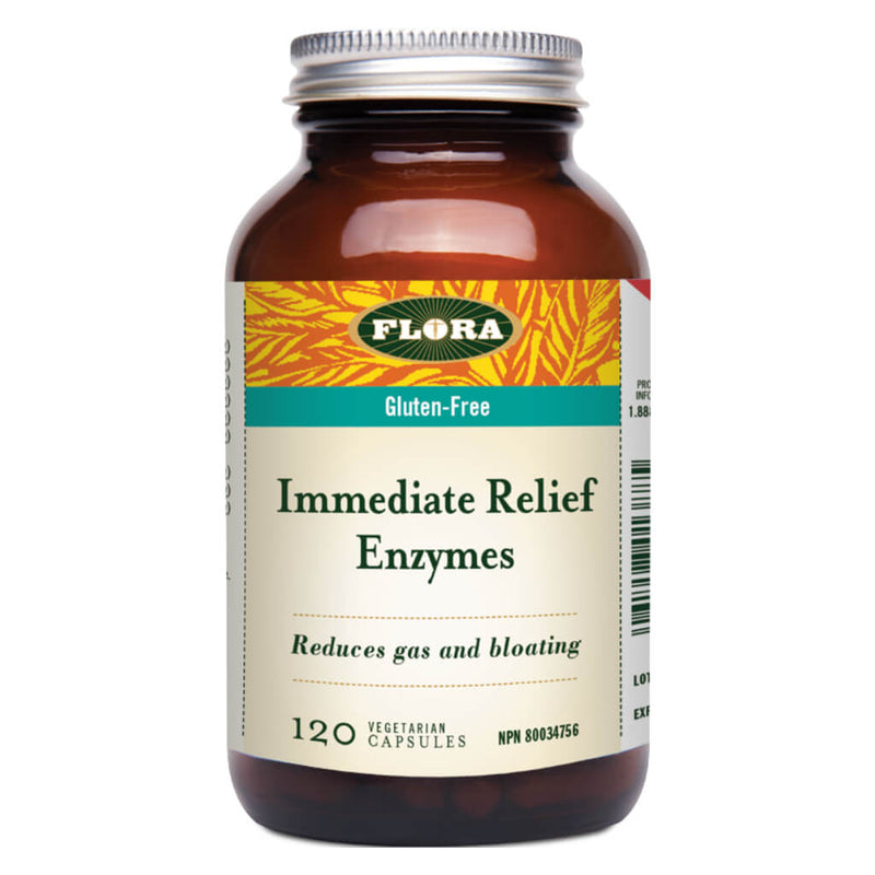Bottle of Immediate Relief Enzymes 120 Vegetarian Capsules
