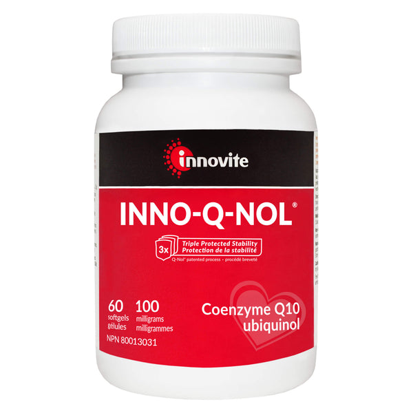 Bottle of Innovite Inno-Q-Nol 100 Milligrams 60 Softgels | Optimum Health Vitamins, Canada