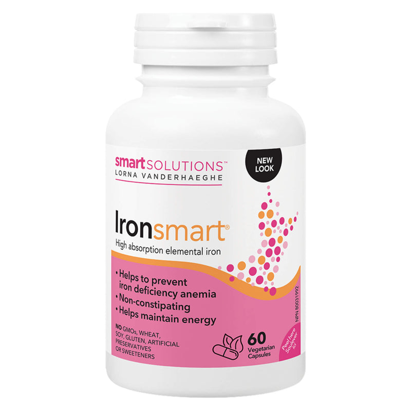 Smart Solutions - Iron Smart 60 Vegetarian Capsules | Optimum Health Vitamins, Canada
