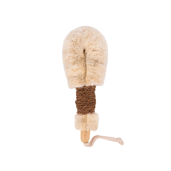 Jute BodyBrush BrownHandle Soft 9Inch
