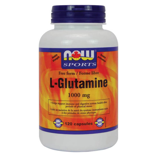 Bottle of L-Glutamin 100 mg Double Strength 120 Capsules