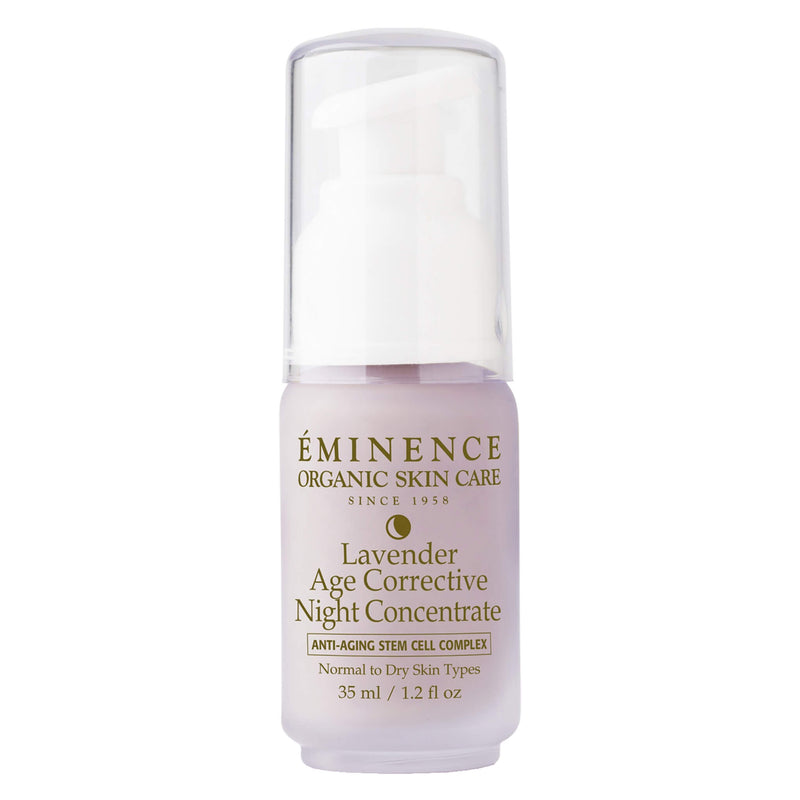 Pump Bottle of Eminence Lavender Age Corrective Night Concentrate 35 Milliliters