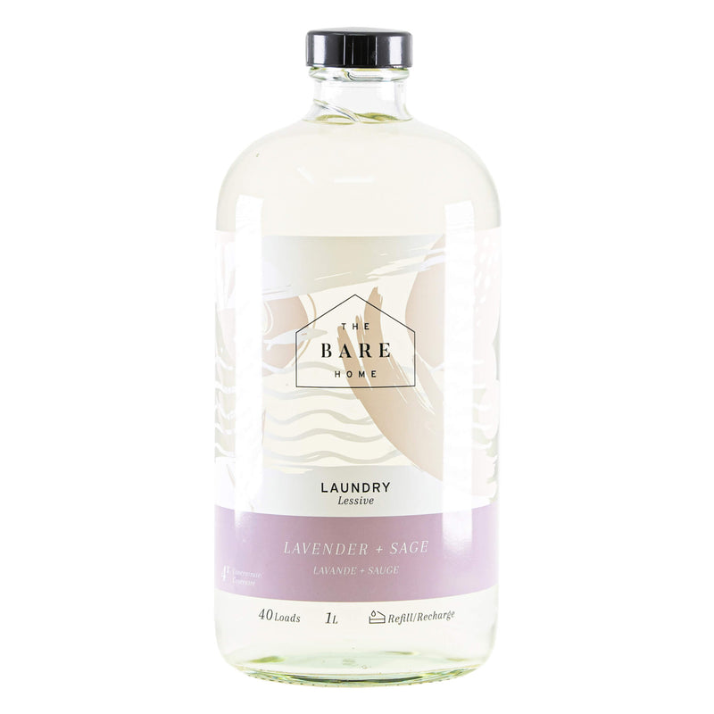 Bottle of The Bare Home Lavender & Sage Laundry Detergent 1 Liter